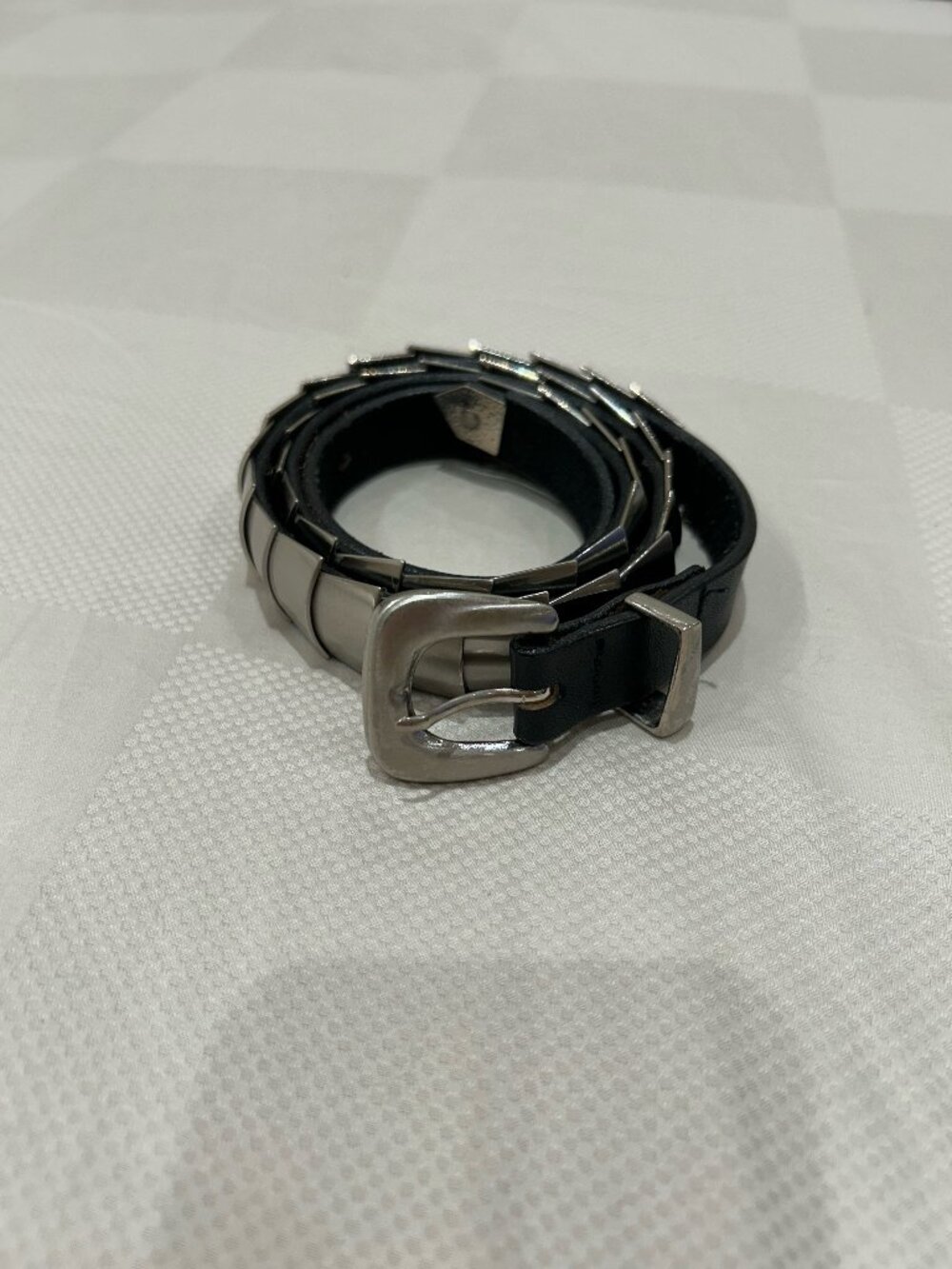 Edgy Metal and Leather Belt